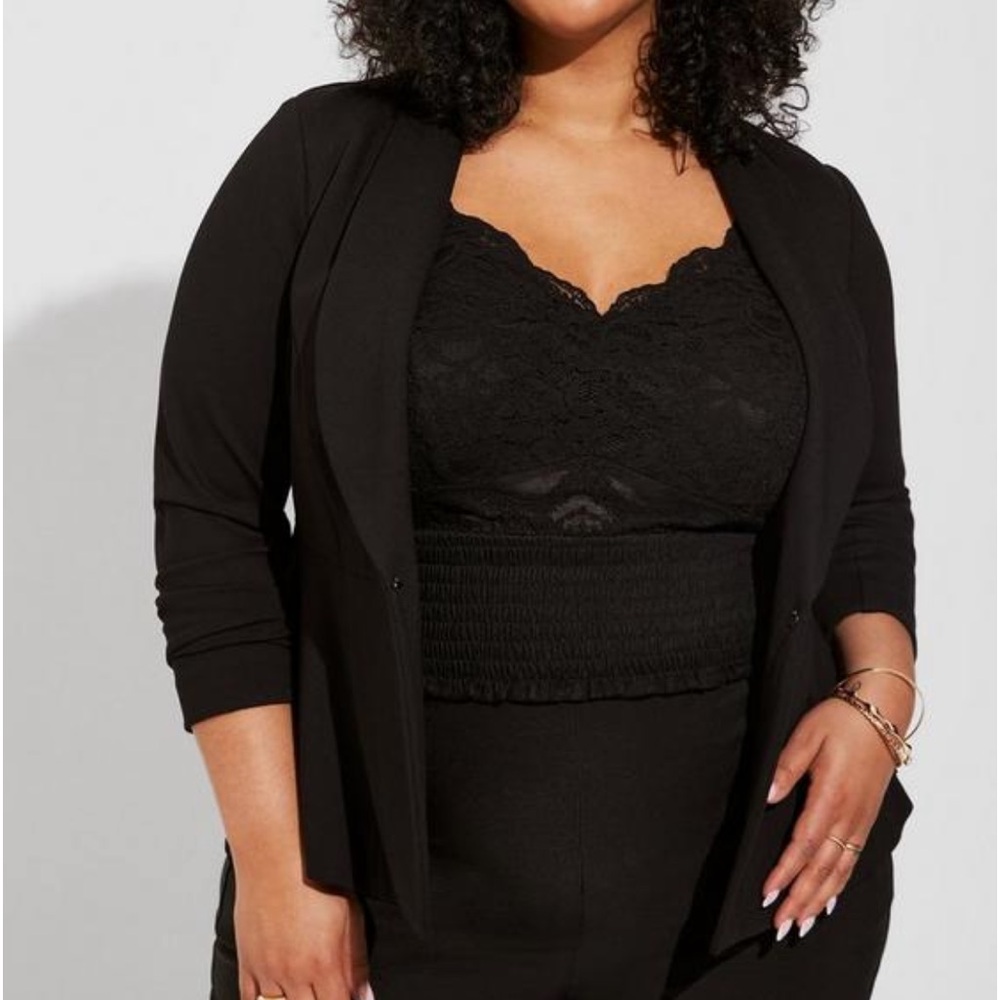 Black Peplum Torrid Blazer size 14